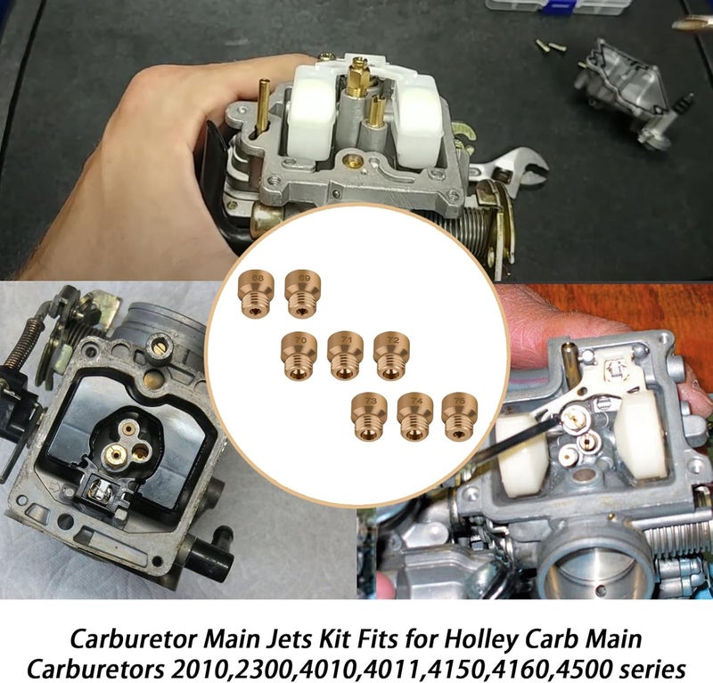 Ciuouient 2240-8 Carburetor Main Jet Kits/Jet Assortment Kits 68-75 (Thread size: 1/4"-32),Fits for Holley Carb Main Carburetors 2010,2300,4010,4011,4150,4160,4500(There is only one for each size) - Image 2